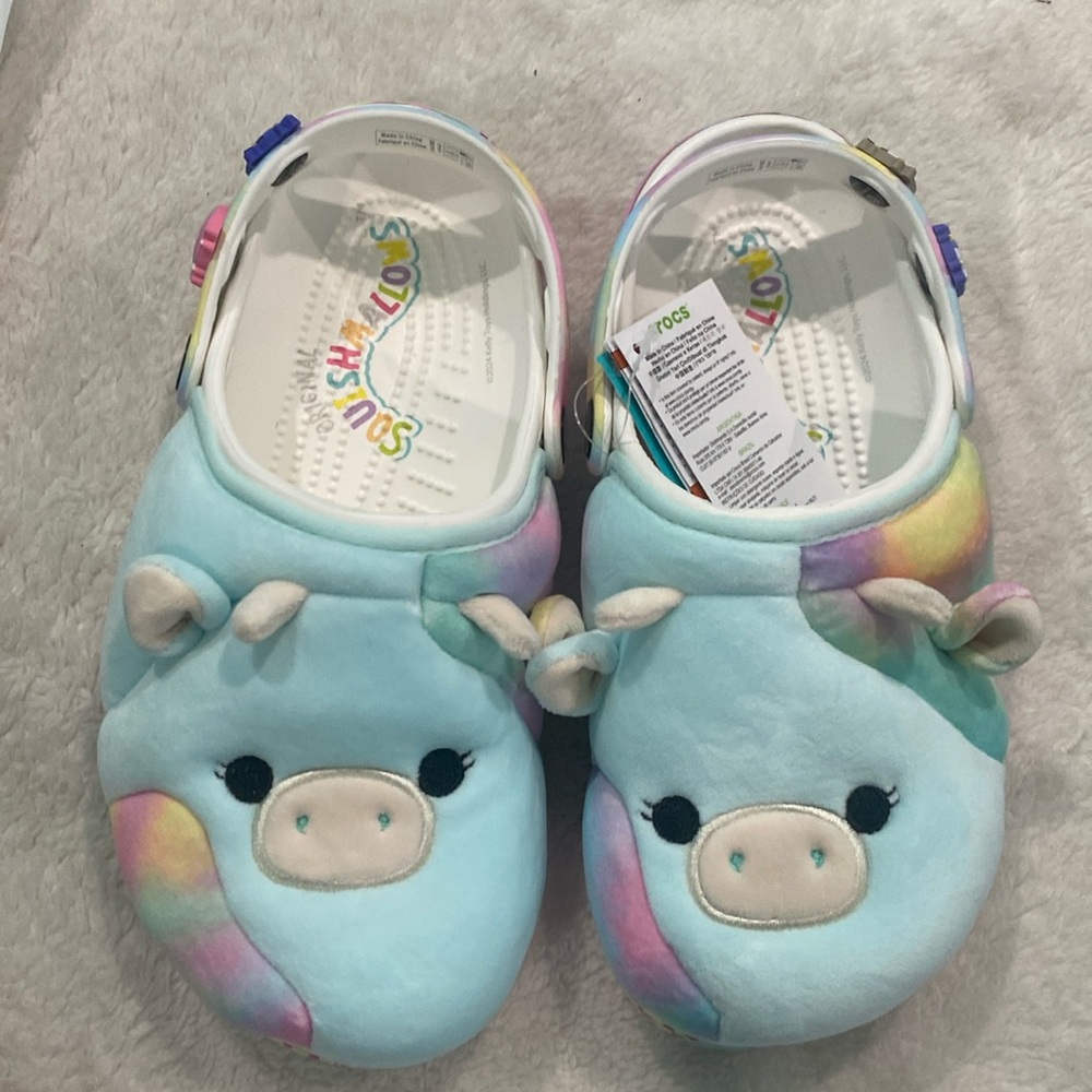 Crocs Squishmallows  Blue Classic Clogs With Jibbitz, Women’s Size 7